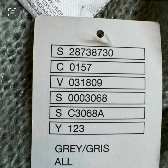 Anthropologie Pins and Needles Infinity Scarf Grey Green NWT - Picture 7 of 9